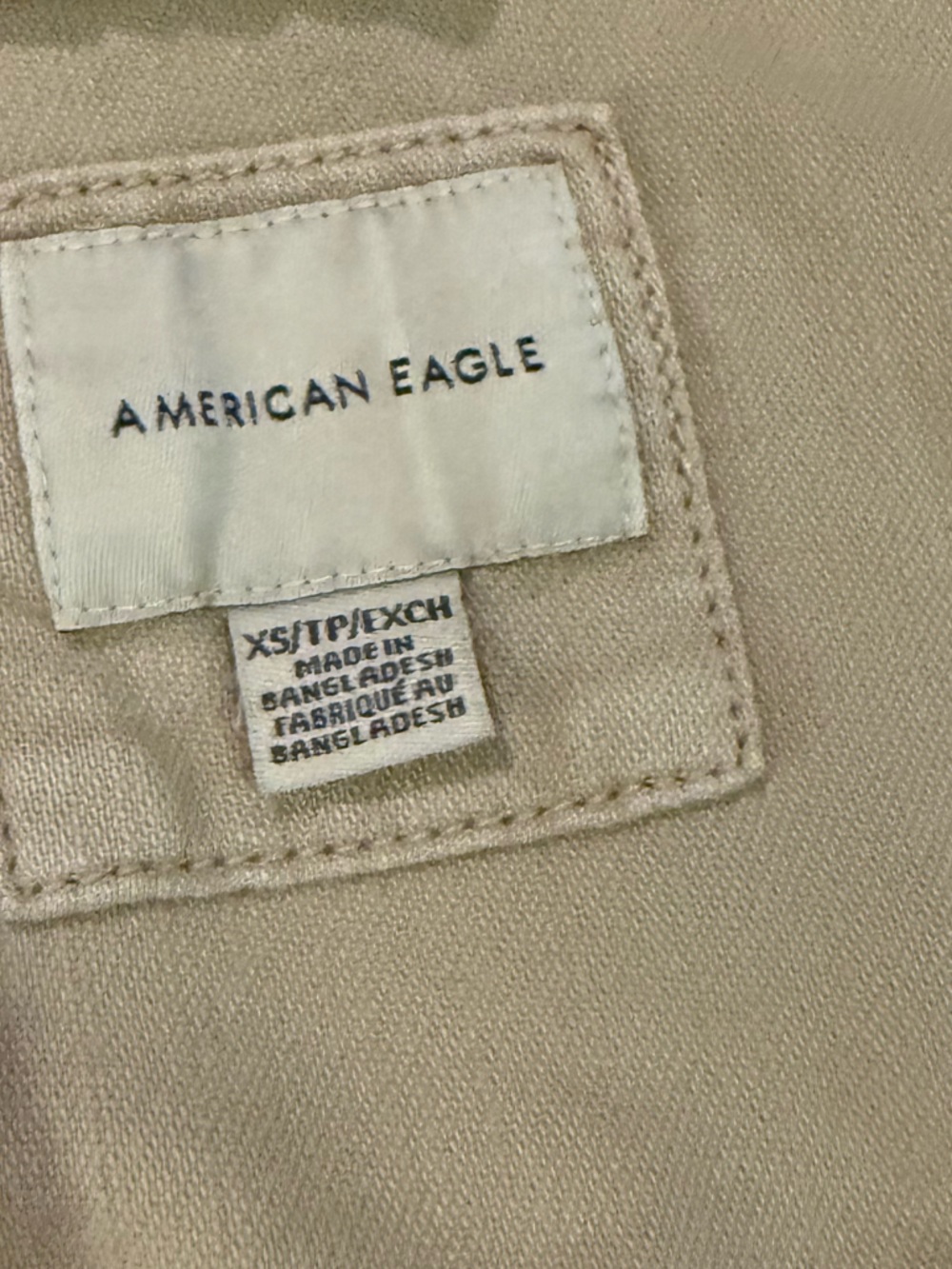 Beige Cropped Utility Light Jacket - Women Size XS y2k grunge - Picture 4 of 7